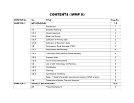 Contents (Iwmp Ii)