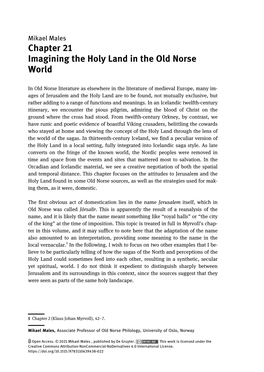 Chapter 21 Imagining the Holy Land in the Old Norse World