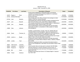 2006 FOIA References, Data, Summaries, and Real Person Type Contacts Related to the Cherokee Peoples and to the Many U.S