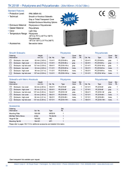 TK 2518F – Polystyrene and Polycarbonate – 254X180mm (10.0X7.09In.)