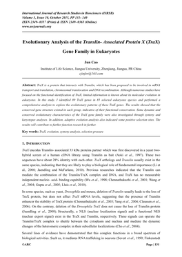 Comprehensive Analysis of Translin-Associated Protein X (Trnax