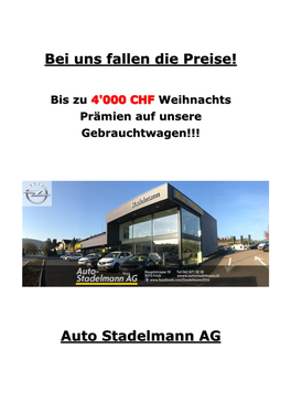 Bei Uns Fallen Die Preise! Auto Stadelmann AG