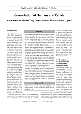 Co-Evolution of Humans and Canids