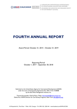 Fourth Annual Report