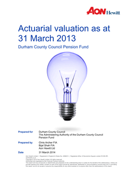 Durham LGPS 2013 Valuation Report