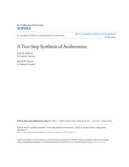 A Two-Step Synthesis of Avobenzone. Katie R