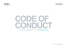 Code of Conduct for More Information – Go to Atea.Com/Trust
