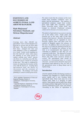 Downloaded from Brill.Com10/04/2021 11:59:51PM Via Free Access Existence and Succession Ofagricultural Land Around Bangko K