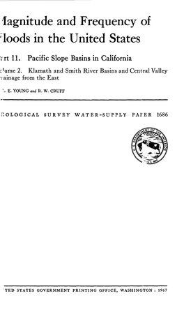 Lagnitude and Frequency of 'Loods in the United States