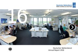 Deutscher Wetterdienst Annual Report 2016 2