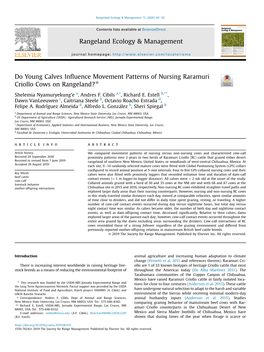 Do Young Calves Influence Movement