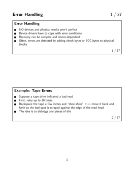 Daemons and Systems Aspects