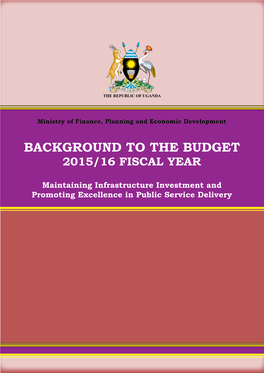 Background to the Budget Background to the Budget
