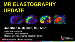 Mr Elastography Update