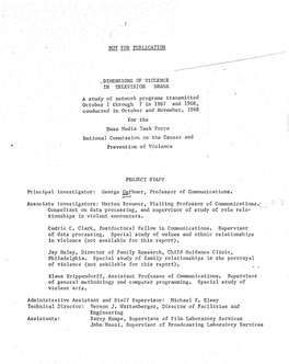 Not for Publication ,Dimensions of Violence In