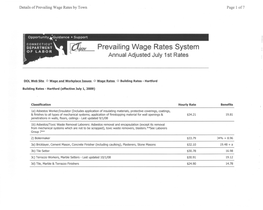 Prevailing Wage Rates System Annual Adjusted July 1St Rates
