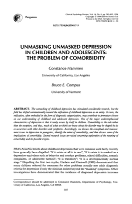 The Problem of Comorbidity