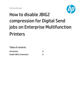 How to Disable JBIG2 Compression for Digital Send Jobs on Enterprise Multifunction Printers