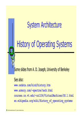 History of Operating Systems