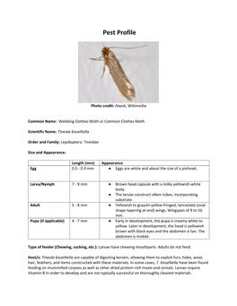 Pest Profile