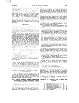 Page 425 TITLE 10—ARMED FORCES § 777A Tration of the Limitation Under That Section for Navy, Vice Admiral Or Admiral, and an Officer That Fiscal Year