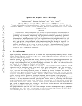 Arxiv:0911.0155V1 [Quant-Ph] 1 Nov 2009 Oeotmsi Itr Htmyb Vrotmsi Nsm Aspects