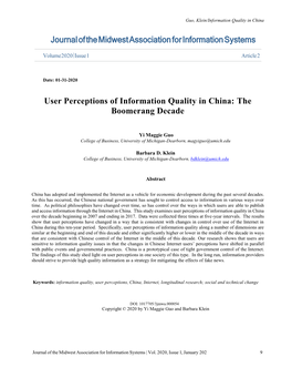 Journal of the Midwest Association for Information Systems
