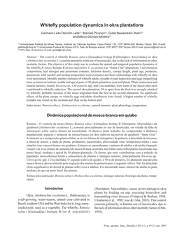 Whitefly Population Dynamics in Okra Plantations