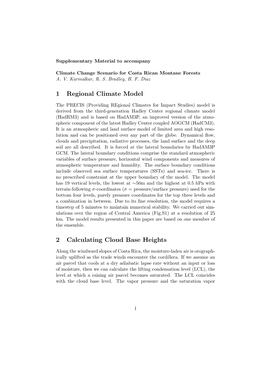 1 Regional Climate Model 2 Calculating Cloud Base Heights