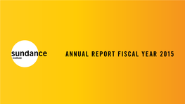 Annual Report Fiscal Year 2015 Our Work 08