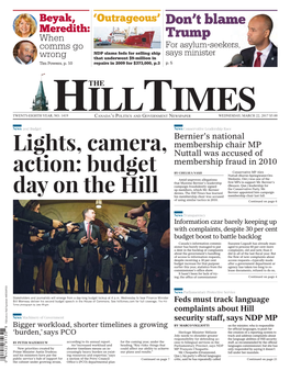 Lights, Camera, Action: Budget Day on the Hill