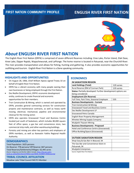 About ENGLISH RIVER FIRST NATION