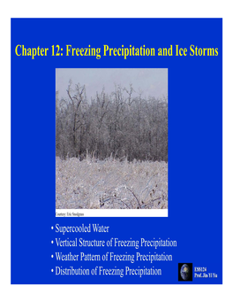 Chapter 12: Freezing Precipitation and Ice Storms