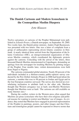 The Danish Cartoons and Modern Iconoclasm in the Cosmopolitan Muslim Diaspora Jytte Klausen