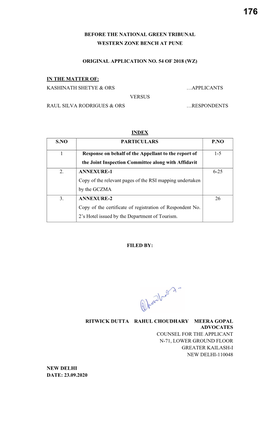 Before the National Green Tribunal Western Zone Bench at Pune