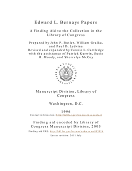 Edward L. Bernays Papers