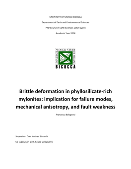 Brittle Deformation in Phyllosilicate-Rich Mylonites: Implication for Failure Modes, Mechanical Anisotropy, and Fault Weakness