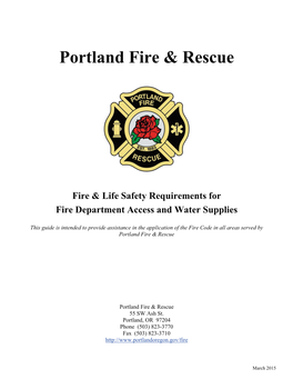 Fire & Life Safety Requirements for Fire Department Access and Water