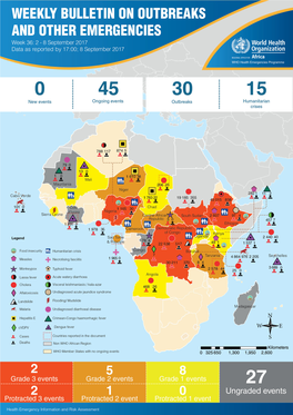 Reported Five Suspected Cholera Cases in the Muna Garage Internally Displaced Borno State, Nigeria, 14 August – 7 September Persons (IDP) Camp, Northeast of Maiduguri