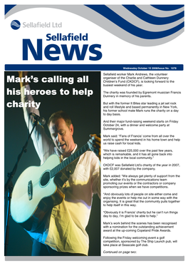 Mark's Calling All His Heroes to Help Charity