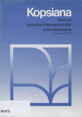 Lews on Agricultural Literature Transfer in the Netherlands