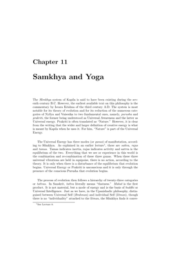 Samkhya and Yoga