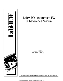 Labview Instrument I/O VI Reference Manual
