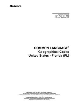 Common Language(R) Geographical Codes United States