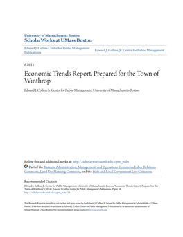 Economic Trends Report, Prepared for the Town of Winthrop Edward J