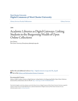 Academic Libraries As Digital Gateways