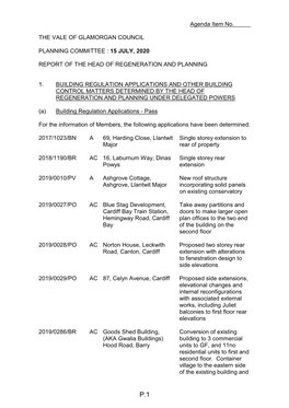 Planning Committee Agenda