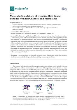 Molecular Simulations of Disulfide-Rich Venom Peptides With