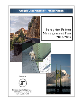 Peregrine Falcon Management Plan 2002-2007