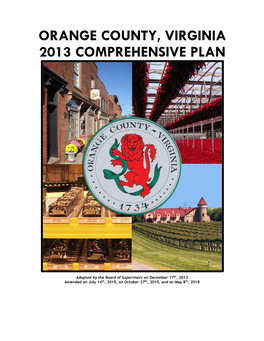 Orange County, Virginia 2013 Comprehensive Plan